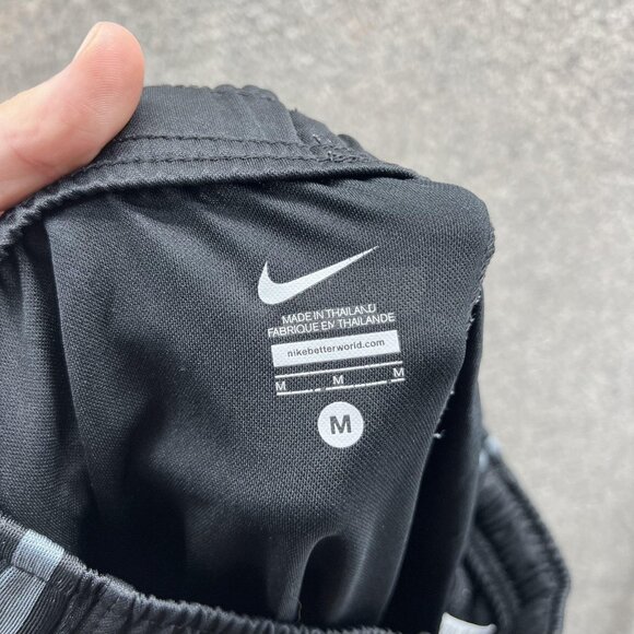 Nike Track Pants Mens Medium Black Gray Stripe Athletic 480238-010 Warmup - Picture 3 of 10